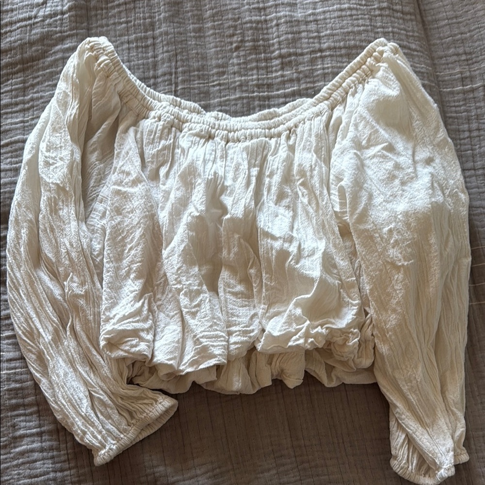 We the Free Free People Bubble Cropped Top